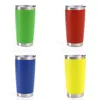 Kupalar 20oz Yeniden Kullanılabilir Tumbler Paslanmaz Çelik Araç Bardakları Vakum Yalıtımlı Çift Duvar Su Şişesi Termal Süblimasyon Kupası Kahve Bira İçecek Kapaklı Seyahat Kupası ZL0255