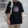 HybSkr Lonely Boy Graphic Maglietta da uomo a maniche corte T-shirt Moda Casual Oversize T Shirt in cotone Maschile Abbigliamento da uomo coreano 220520