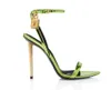 Mujer Sandalia reina tom-sandal candado sandalias de tacón alto Diseñador de lujo tacones desnudos zapatos de verano zapatos de punta puntiaguda