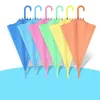 Parapluie en plastique transparent givré Fashion Parapluies irisés résistants aux intempéries coupe-vent durables