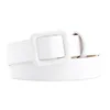 Bälten Fashion Square Buckle Needle Punch-Free Decorative Belt All-Match Solid Color Ladies Bara Body Pu BS1016 Beltts