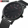 ZDR-2022 Luxusmarke CURREN Uhren Männer Mode Edelstahl Mesh-armband Quarz-uhr Ultra Dünne Zifferblatt Uhr relogio masculino geschenke