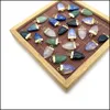 Konst och hantverk Arts Gifts Home Garden 10x19mm Gold Edge Natural Crystal Cone Arrowhead Stone Charms Rose Quartz Turquoise Dhakq