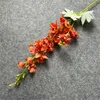 Uma flor falsa de haste longa Delphinium 33 "Length Spring Hyacinth for Wedding Home Decorativa Flores Artificiais