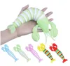 Fidget Toys Sensory Rainbow Luminous Decompression Toy Lobster Slug Puzzle Anti Stress Educatieve kinderen Volwassenen Verrassen groothandel in voorraad Kid geschenk