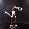 2PCS Glass Bong Hookah Rura palenia grube Pyrex Przezroczystość Dab Rig Rig Catcher Bongs Water Bongs z rurami z palnikiem oleju 14 mm