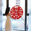 20pcsset décorations de mariage tissu non tissé fenêtre autocollant mural style chinois maison double bonheur 220813