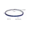 Charm Bracelets 4mm Cubic Zirconia Tennis Bracelets For Women Iced Out Chain Silver Color Bracelet Men