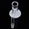20mmOD Thick Quartz White Blender Spin Banger Nail with Smoke Beveled Edge Domeless Nails Seamless Fully Weld Glass Water Bongs With Pearls Pill Ball