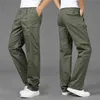 Herbst Mode Männer Hosen Casual Baumwolle Lange Gerade Jogger Homme Große Größe 5XL Bequeme Lose Hosen für 220325