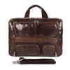 Valigette Borse da uomo in vera pelle di design di lusso Valigetta Business Laptop Document Organizer Tote Handbag Messenger Strap