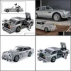 Blokkeert stenen model gebouw speelgoed geschenken nieuwe maker Aston DB5 Martin James Bond 007 Autoblok compatibel met 10262 kerstcadeau voor kind