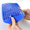 160 Bandeja de rejilla plegable para romper Mini cubos Pequeño molde de silicona para hacer hielo cuadrado 220611