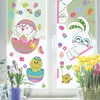 Wall Stickers 1pc Happy Easter Glass Window Colorful Eggs Carrot Sticker Decor For Home Kids Room GiftsWallWall