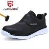 LARNMERN Mens Safety Steel Toe Construction Protective Footwear Lightweight Shockproof Work Sneaker Shoes For Men Y200915