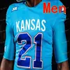 Kansas Jayhawks 2021 Maglia ispirata al ritorno a casa NCAA College Football JALON DANIELS VELTON GARDNER KWAMIE LASSITER II KENNY LOGAN