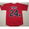 Glamit mass hooligans 24k Bruno Mars Bianco Awards Jersey Gessato 100% costurou Button Button Baseball Jerseys Wholesale S-3xl