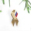 Broche Ruban Signe Badge avec Drapeau Russe Saint George Jour de la Victoire Épinglette Festive Broches Histoire Mémoire Symbole Pins GC1352