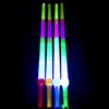Выдвижная световая шлепая флеш -светодиодная игрушка флуоресцентная концертная концертная телескопические палочки дети рождественские карнавальные игрушки 4 секция Big S269f