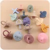 Baby Silicone Pacifiers Soft BPA gratis Soother Spädbarn Dummy Nipple Nyfödd baby TEETTH Toy Tingeing Nursing Pacifier Chain Pendan