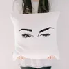 CUSHIONDECORATIVE PALLOW Wink Eye Cushion Cover Eyelash Print Pillow Case Decor Living Room Home Office Pillows Decorative Softnes8958237