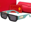 Lunettes de soleil de luxe pour hommes de voiture de créateurs de mode pour femmes Lunettes de soleil rectangulaires miroir classique grand cadre rétro Lunettes de soleil voyage UV400 lunettes boîte rouge