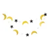 Party Decoration Mirror Paper Moon Star Round Garland Flash Banner Happy Birthday EID Baby Shower Curtain Wedding DIY DecorParty