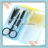 4pcs/conjunto unhas kit de clipper manicure conjunto clippers aparadores pedicure tesoura