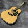 12 String D45 Série Full Abalone Inclaid Black Finger Acoustic Guitar