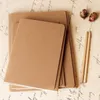 A5 Kraft Defter Kağıt Ürünleri Çalışma Kitabı Günlüğü Ofis Okulu Defteri Yumuşak Cowhide Vintage Copybook Günlük Notlar