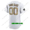 Custom 2022 All-Star Game Gold Baseball Jersey 13 Dansby Acuna Jr. Clayton Kershaw Mookie Betts Manny Machado Joe Musgrove Nolan Arenado Albert Pujols Jerseys White