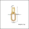 Body Arts Copper Dangle Zircon Rec Earring Hoop Geometric Cz Earrings For Women And Girls Drop Delivery 2021 Topscissors Dhgyi