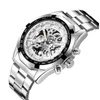 Luxury Watch Designer Designer Marchio Orologi della moda femminile per il puntatore rotondo di acciaio cavo meccanico da polso da uomo MEN6214040