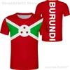 BURUNDI-T-Shirt, kostenlos, nach Maß, Name, Nummer, BDI, Länder-T-Shirt, Nationalflagge, Bi, Französisch, Burundi, Aufdruck, schwarz, PO-Kleidung 220609