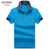 Shabiqi Klasik Marka Erkek Gömlek Polo Gömlek Kısa Kollu Sabit Artı Boyut 6xl 7xl 8xl 9xl 10xl 220704