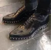 Формальная деловая обувь ручной работы настоящая кожаная мода оксфордс джентльмены свадебные туфли обувь