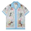 Designers Bowling Shirts Heren Mode Brief Hawaiiaanse Button Business Shirt Casual Mannen Slanke Fit Korte Mouw Jurk Kraag Jurk Strand Blouse