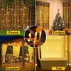 Saiten 3x1/3x2/3x3/6x3m Weihnachtsvorhang Leichte LED Fairy Fensterlampe für Hochzeitsjahr Feiertagsraum Garten Terrasse Dekorled
