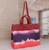 Damen Luxurys Designer-Taschen, mehrfarbig, modisch, lässig, Schultertasche, Graffiti, klassische Tasche, großes Fassungsvermögen, oben