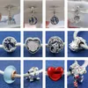 925 Silver Fit Pandora Charm 925 Bracelet Blue Green Pink Rose Oval Cabochon charms set Pendant DIY Fine Beads Jewelry