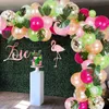 Decorazione per feste estate rosa feningo decorazioni palloncini banner tropicale forniture di compleanno hawaiano luuau aloha