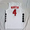 Wsk NCAA College Cincinnati Bearcats Basketbal Jersey Martin Maat S-3XL Allemaal Gestikt Borduurwerk Wit