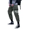 Men's Pants Joggers Cargo For Men 2022 Casual Hip Hop Hit Color Pocket Male Trousers Sweatpants Streetwear Ribbons Techwear PantsMen's