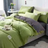 2022 Home Textile Solid Color Duvet Cover Pillow Case Bed Sheet Ab Side Quilt Boy Kid Teen Girl Bedding Linens Set King Queen