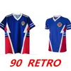 90 Retro Futbol Formaları Yugoslavya Ev Mavi Jersey Mijatovic SAVICEVIC Vintage Camiseta Futbol Forması 999