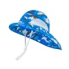 Berets Summer Hat Protection szyi chłopiec dziewczyna Sun Beach Wide Brim z smyczkami maluchami UPF50 Outdoor Accessory Capmerets