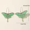 Pendenti a sospensione di farfalla verde Orecchini a cerchio per donne Girlfly Insect Acrilic Oreger Regalo per i gioielli