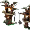 Plan d'étoile PCS Ewok Village Blocs Bloodings Brick Toys Architecture Kids Christmas Birthday Gift Compatible J220607