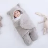 담요 Swaddling 아기 슬리핑 백 울트라 소프트 솜털 양털 태어난 Sleepsack 담요 유아 소년 소녀 ClothesSleeping Nursery Wrap