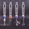 2sets Glass Water Bongs Smoking Pipes 14mm Ceramic Tip Quartz Banger Nail Clip Dabber Tool 20 Style Handle Spill-proof Dab Rig Bong Glass Oil Burner Pipes